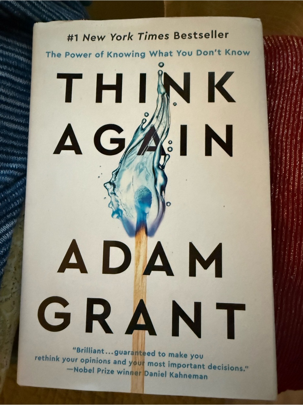 Think Again by Adam Grant — White Cover with Blue Accent